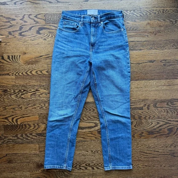 Everlane The Cheeky Jean Straight Leg High Waist Blue Denim 26 - Picture 4 of 11